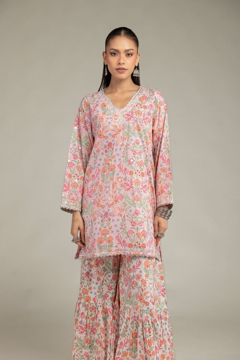 Embroidered | Cotton Viscose | Short V-Neck Kurta | USD 45.00