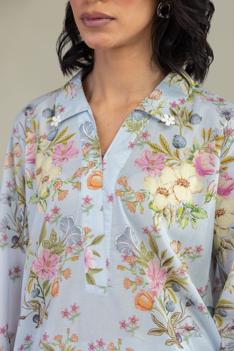Embroidered | Cambric | Short V-Neck Kurta | USD 35.00
