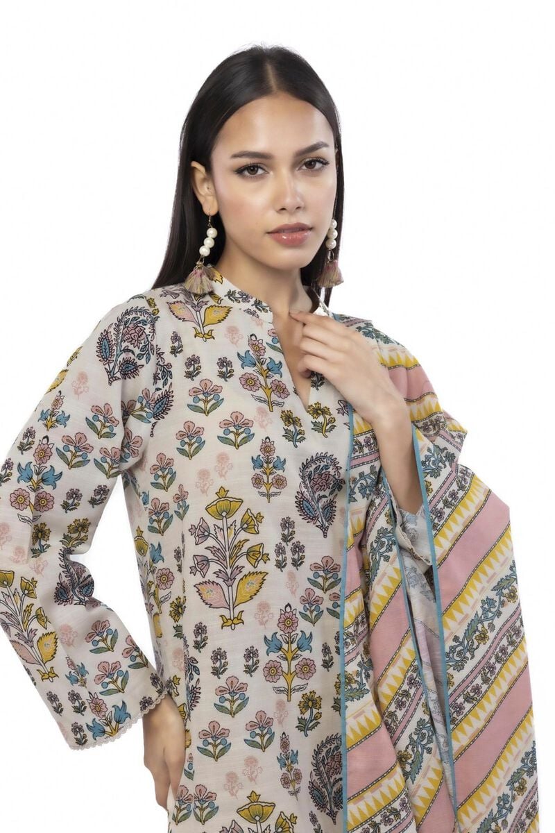 Printed | Khaddar | Tailored 3 Piece | USD 22.50