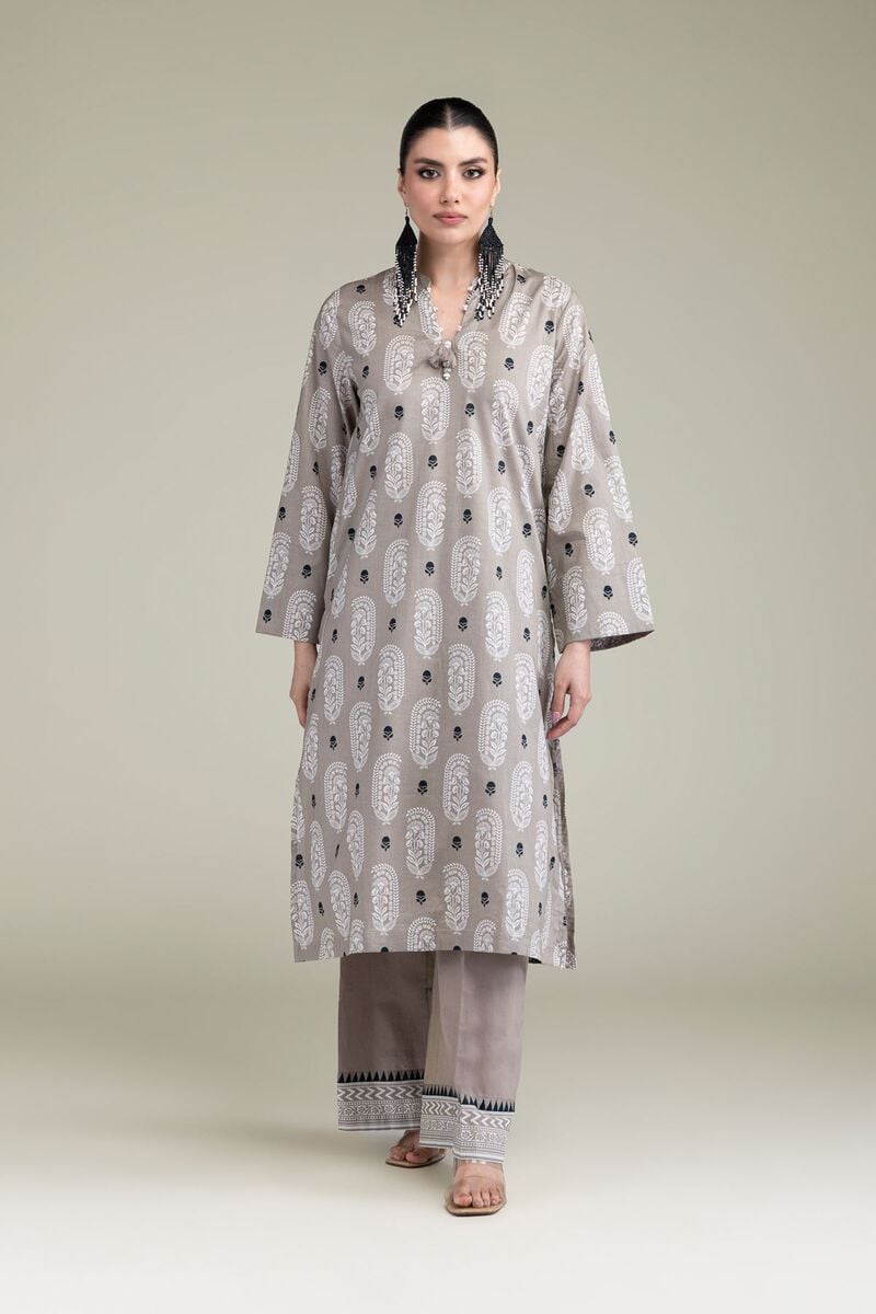 Printed | Cambric | Beige Paisley Pants | USD 25.00