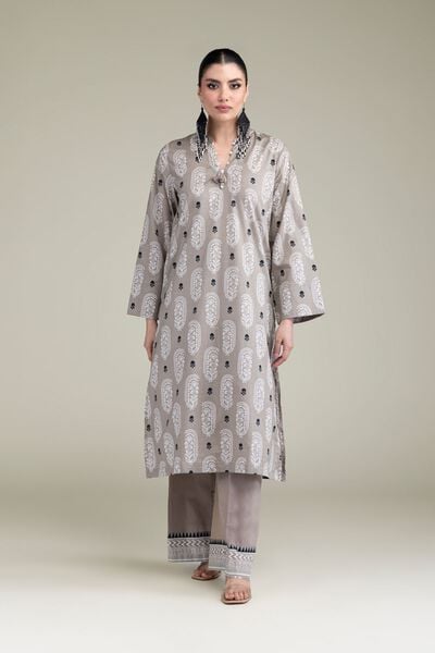 Printed | Cambric | Beige Paisley Pants | USD 25.00