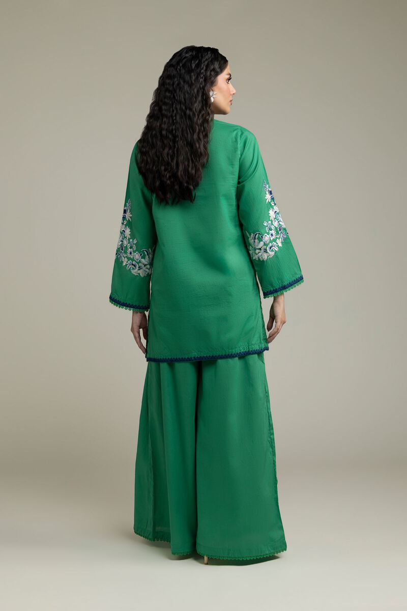 Embroidered | Cambric | Green Cambric Kurta | USD 40.00
