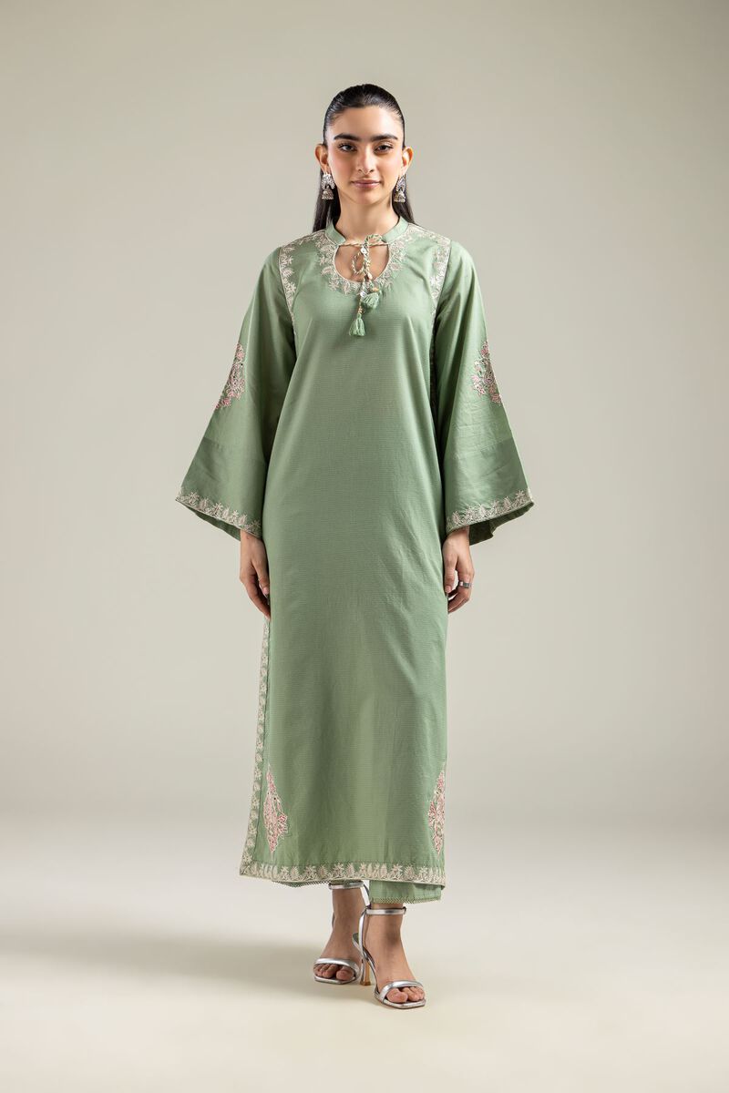 Embroidered | Mesuri | Floral Embroidered Kurta | USD 45.00