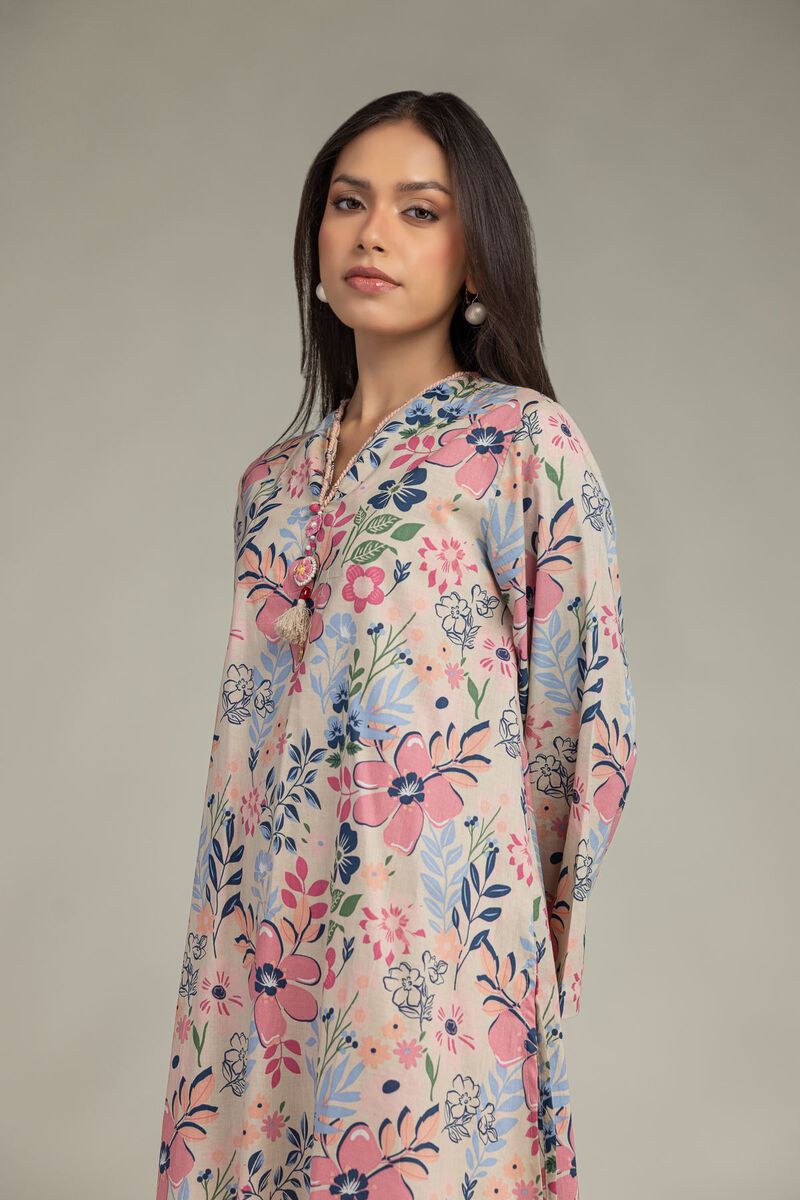 Printed | Cambric | Short Floral Kurta | USD 35.00
