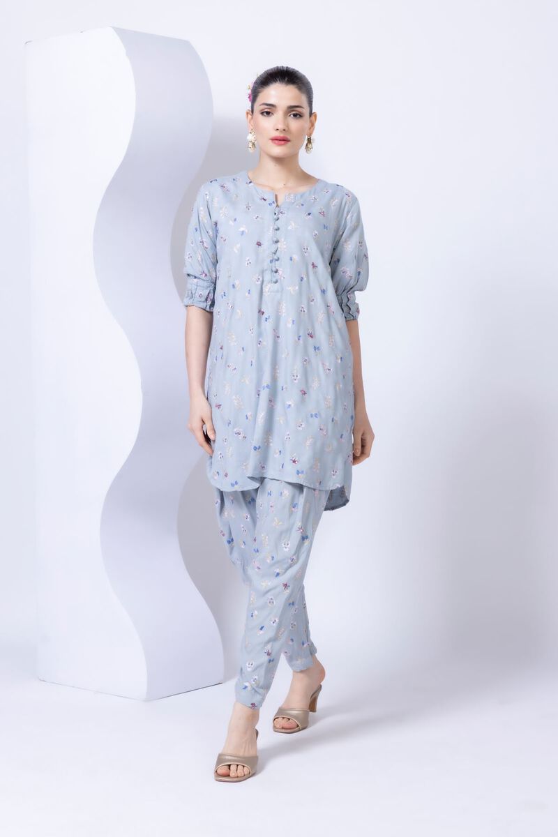 Embroidered | Crosshatch Raw Silk | Shalwar | USD 13.50