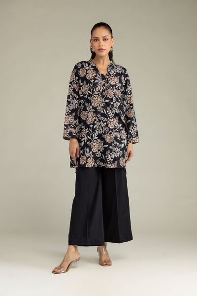 Printed | Cambric | Solid Black Pants | USD 30.00