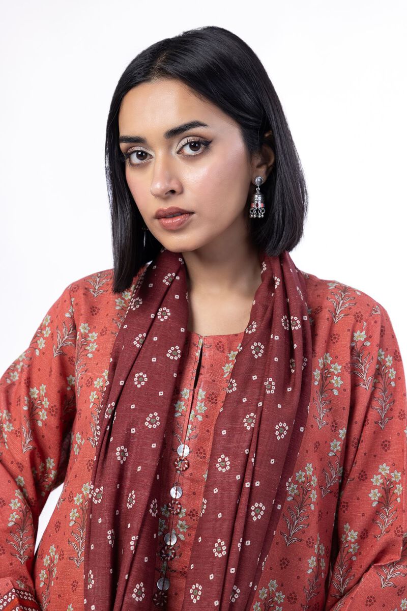 Printed | Textured Cotton | Tailored 3 Piece | USD 45.00