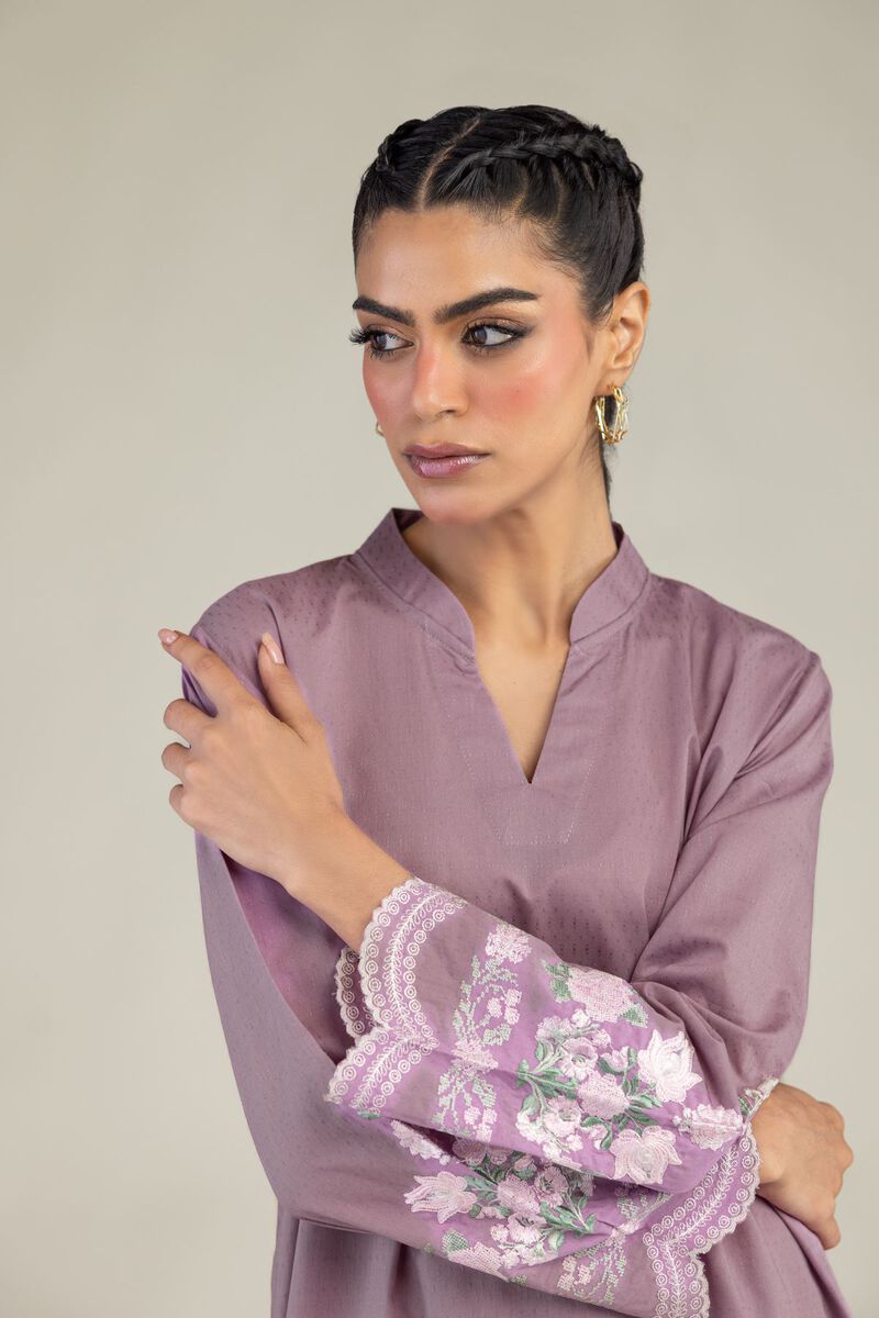 Embroidered | Cotton Dobby | Floral Cotton Kurta | USD 40.00
