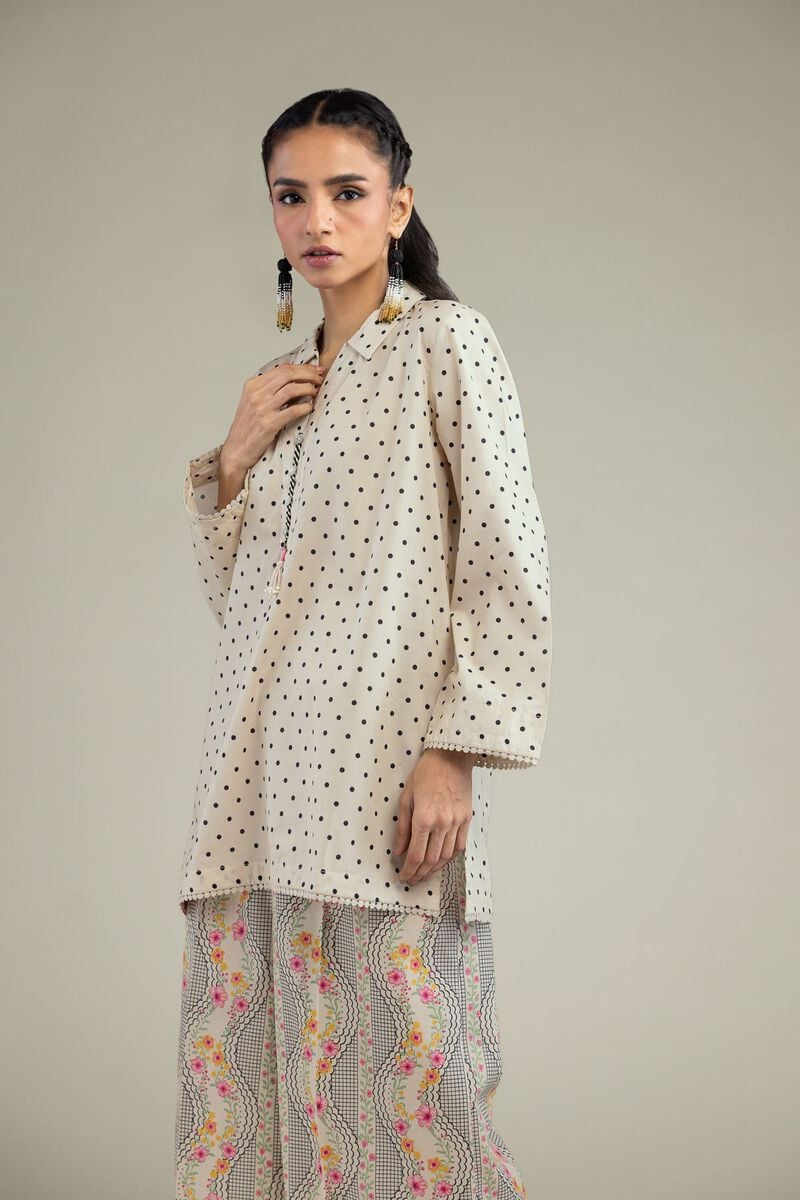 Printed | Cambric | Cambric V-Neck Kurta | USD 35.00