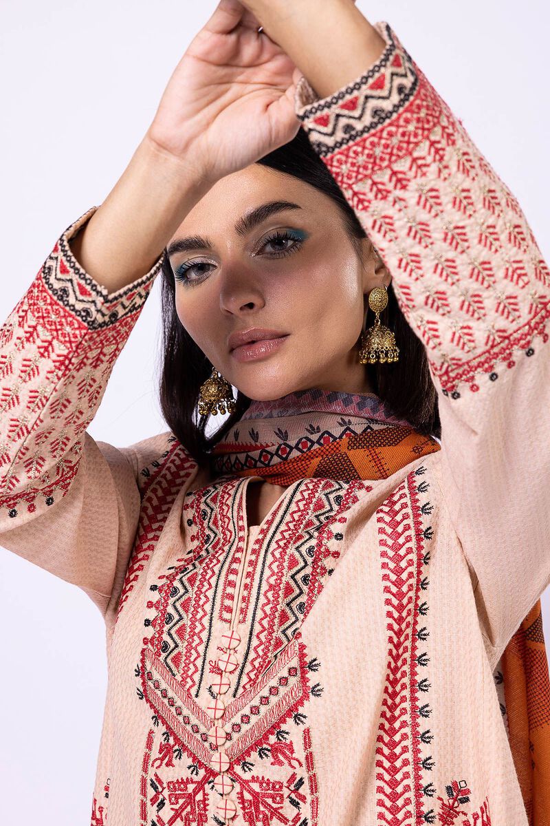 Embroidered | Diamond Dobby | Fabrics 3 Piece | null