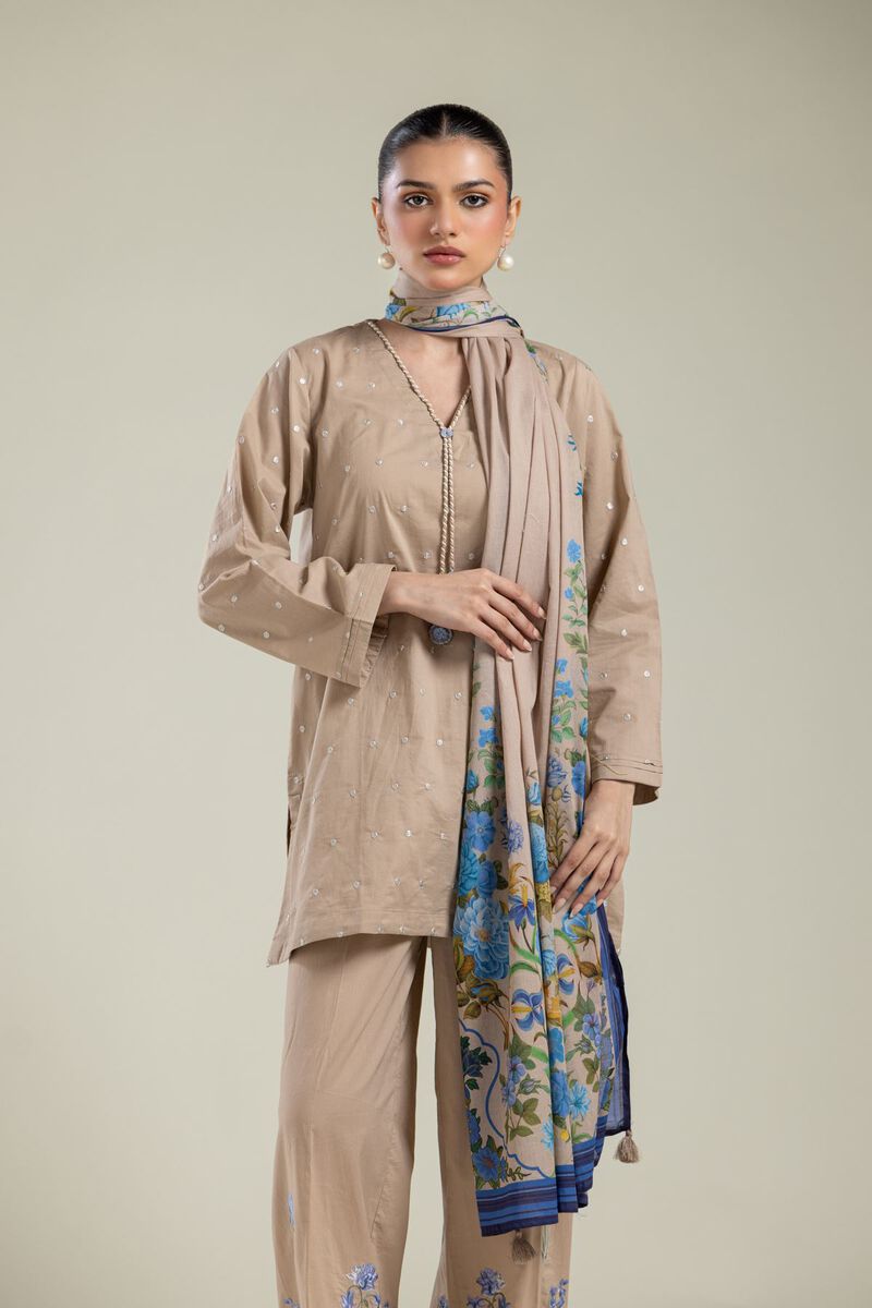 Embroidered | Lawn | Beige Lawn Dupatta | USD 25.00