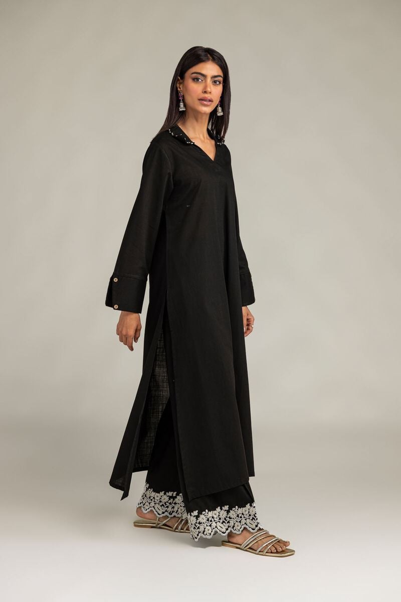 Embroidered | Textured Cotton | Textured Cotton Pants | USD 35.00