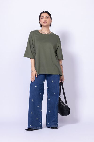 Embroidered | Stretch Denim | Jeans | USD 10.50