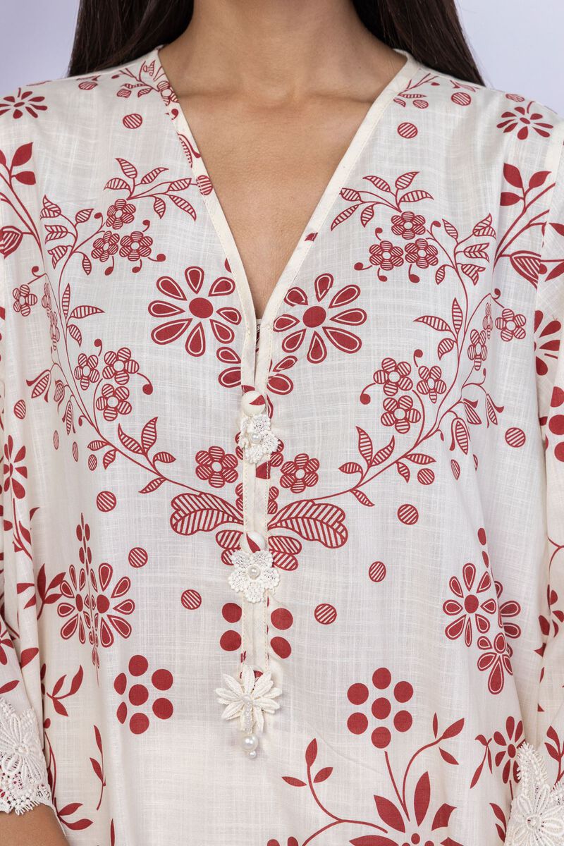 Embroidered | Crosshatch Poplin | Kurta | USD 30.00