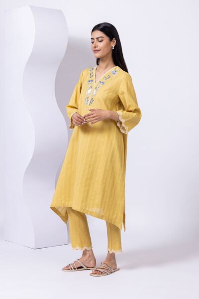 Embroidered | Leno | Pants | USD 10.00
