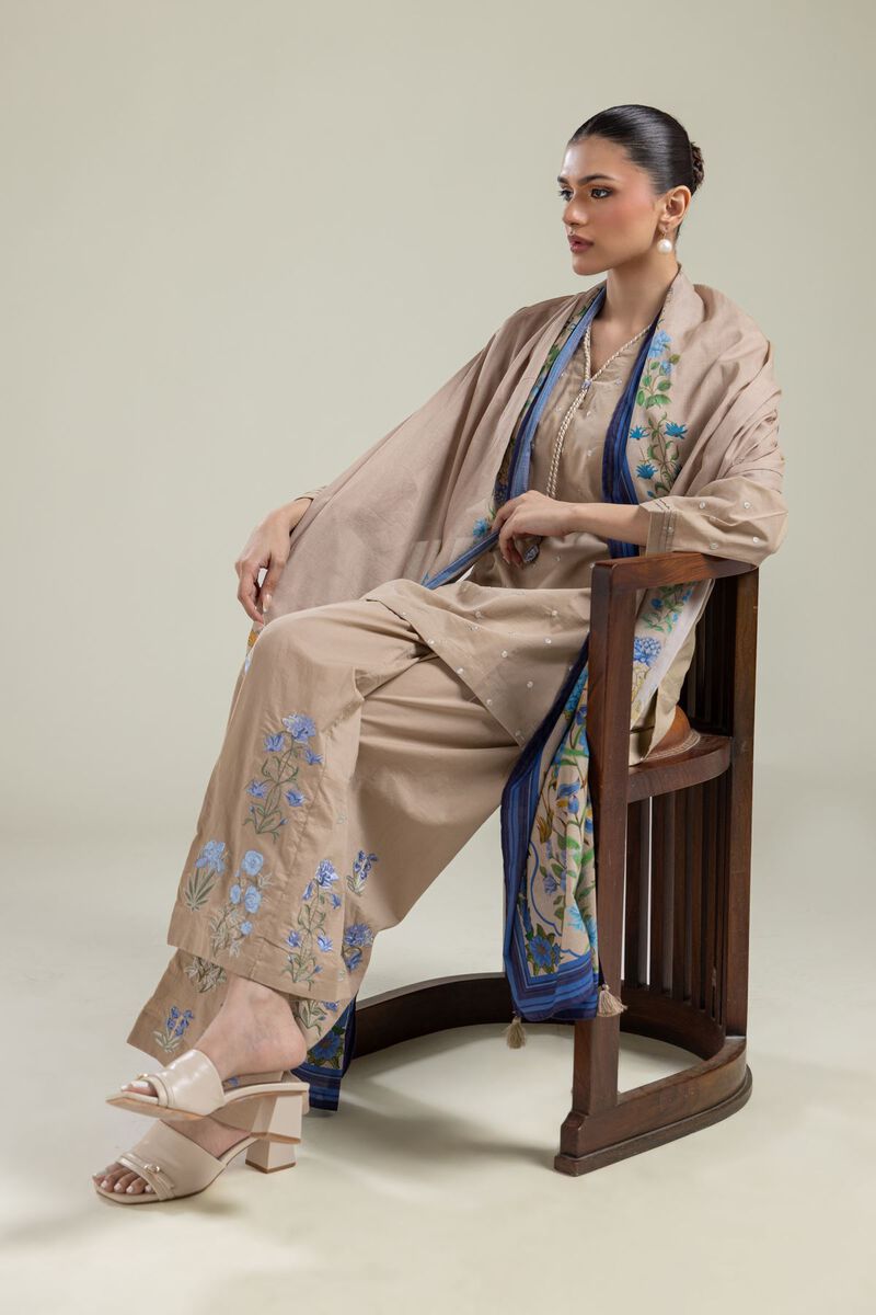 Embroidered | Lawn | Beige Lawn Dupatta | USD 25.00