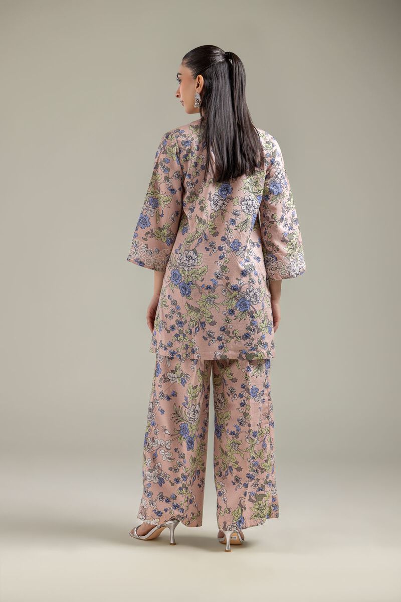 Embroidered | Cotton Dobby | Floral Peach Kurta | USD 35.00