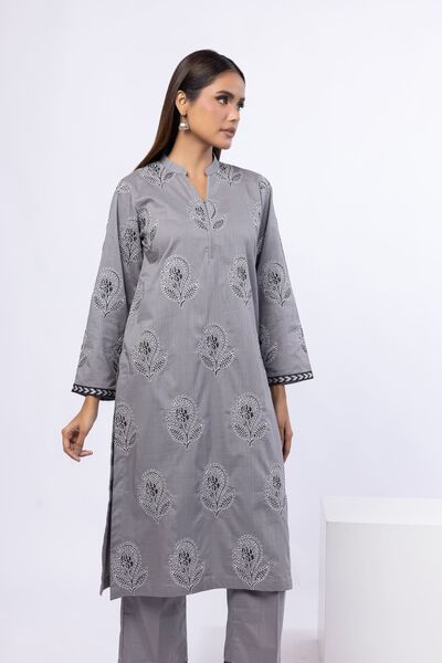 Embroidered | Crosshatch Poplin | Kurta | USD 35.00