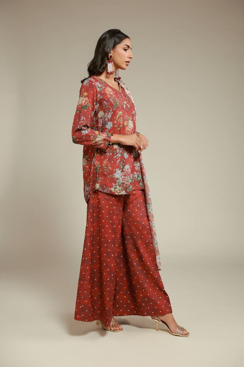 Embroidered | Raw Silk | 3 Piece Co-ord Set | USD 145.00