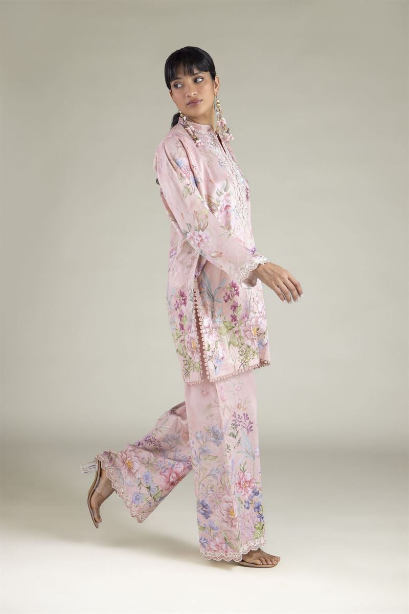 Embroidered | Satin | Tailored 2 Piece | Top and Bottom | USD 60.00