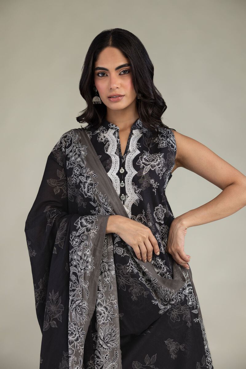 Embroidered | Lawn | Black Lawn Dupatta | USD 30.00