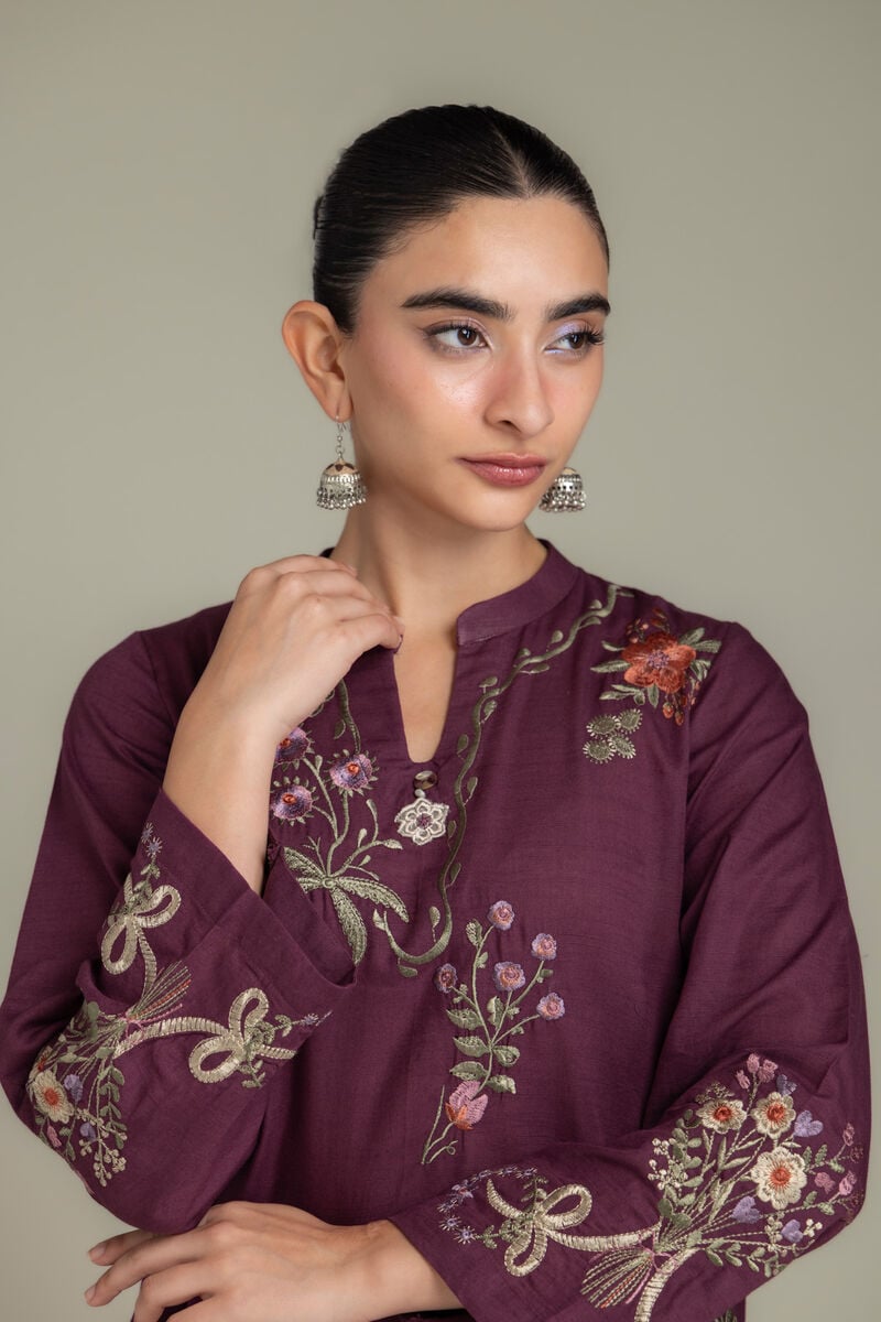 Embroidered | Light Khaddar | Fabrics 2 Piece | Top and Bottom | null