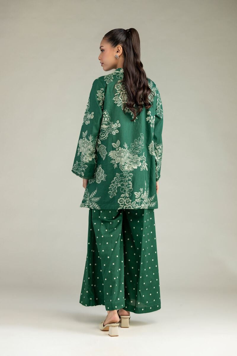Printed | Cambric | Green Cambric Kurta | USD 35.00