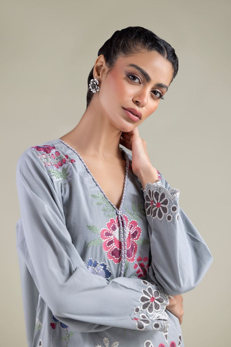 Embroidered | Textured Cotton | Kurta | USD 45.00