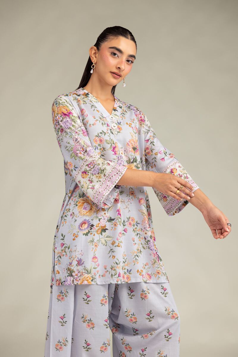 Printed | Raw Silk | Short Floral Kurta | USD 40.00