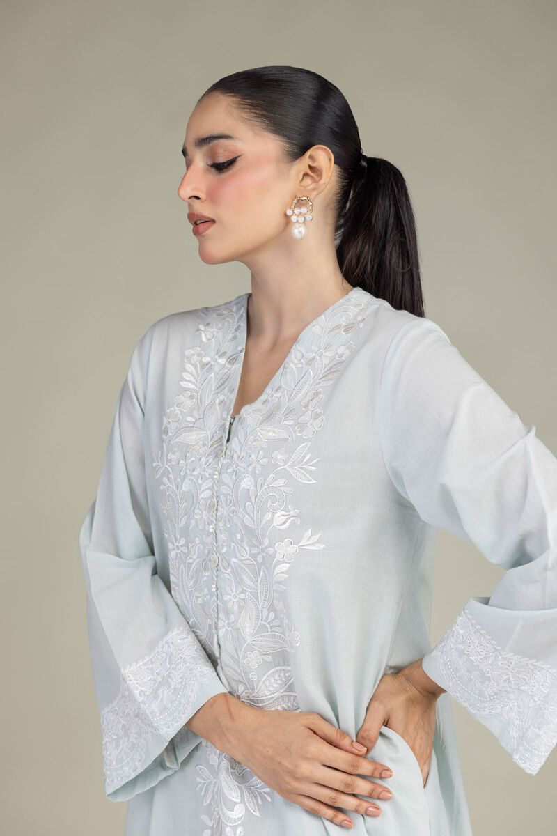 Embroidered | Cambric | Tailored 2-Piece Set | USD 55.00