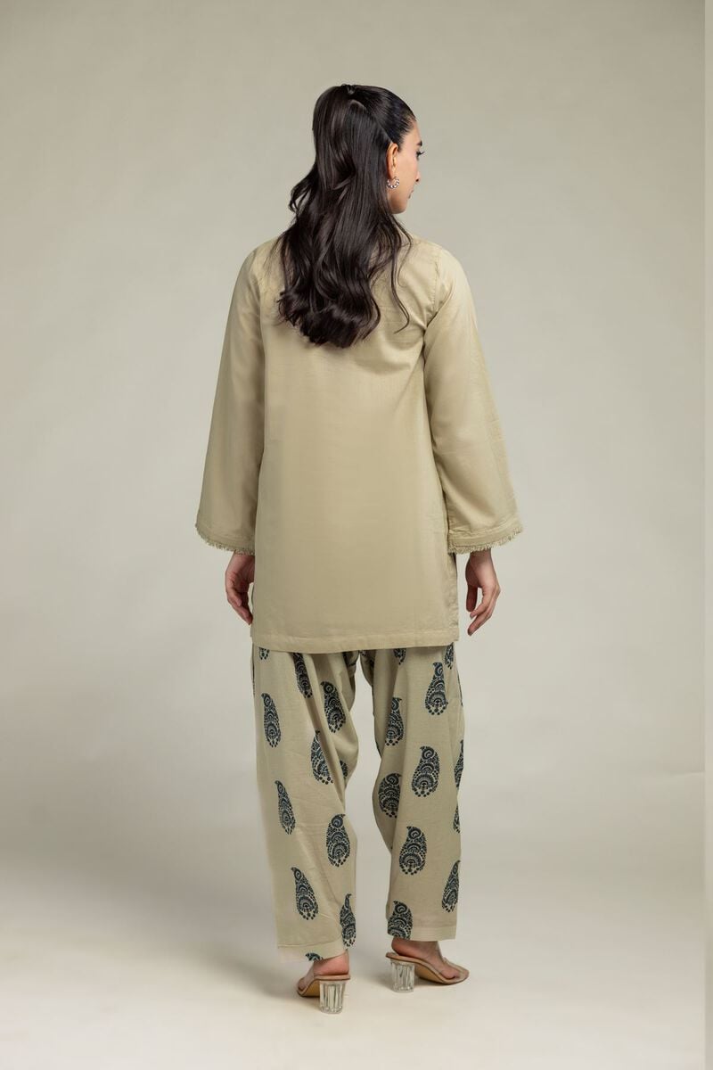 Embroidered | Cambric | Cambric V-Neck Kurta | USD 45.00