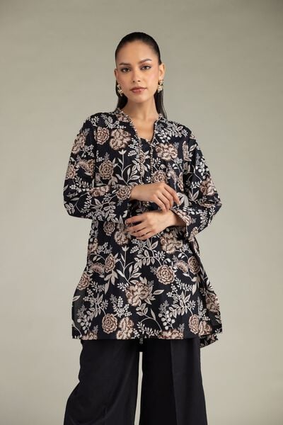 Printed | Cambric | Black Cambric Kurta | USD 35.00