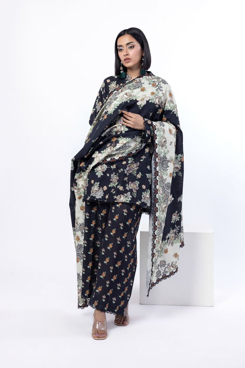 Printed | Textured Cotton | Tailored 3 Piece | USD 45.00