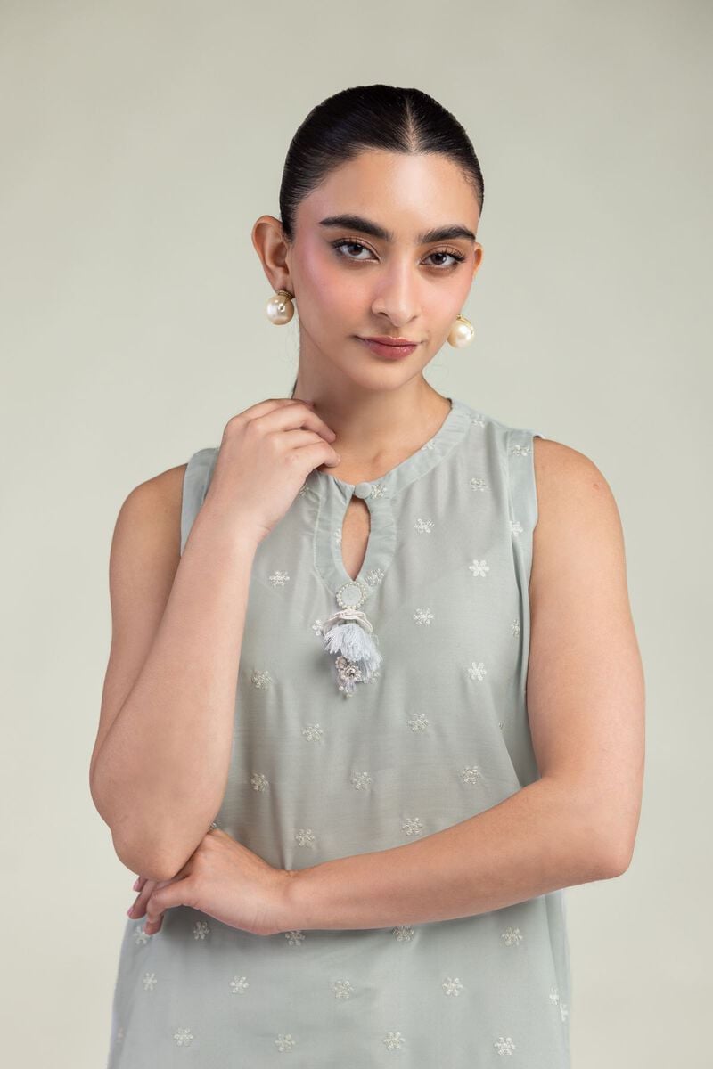 Embroidered | Arabic Lawn | Lawn Sleeveless Kurta | USD 35.00