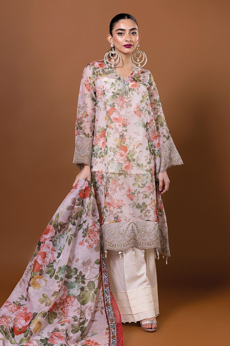 Embroidered | Polyester Organza | Fabrics 3 Piece | null