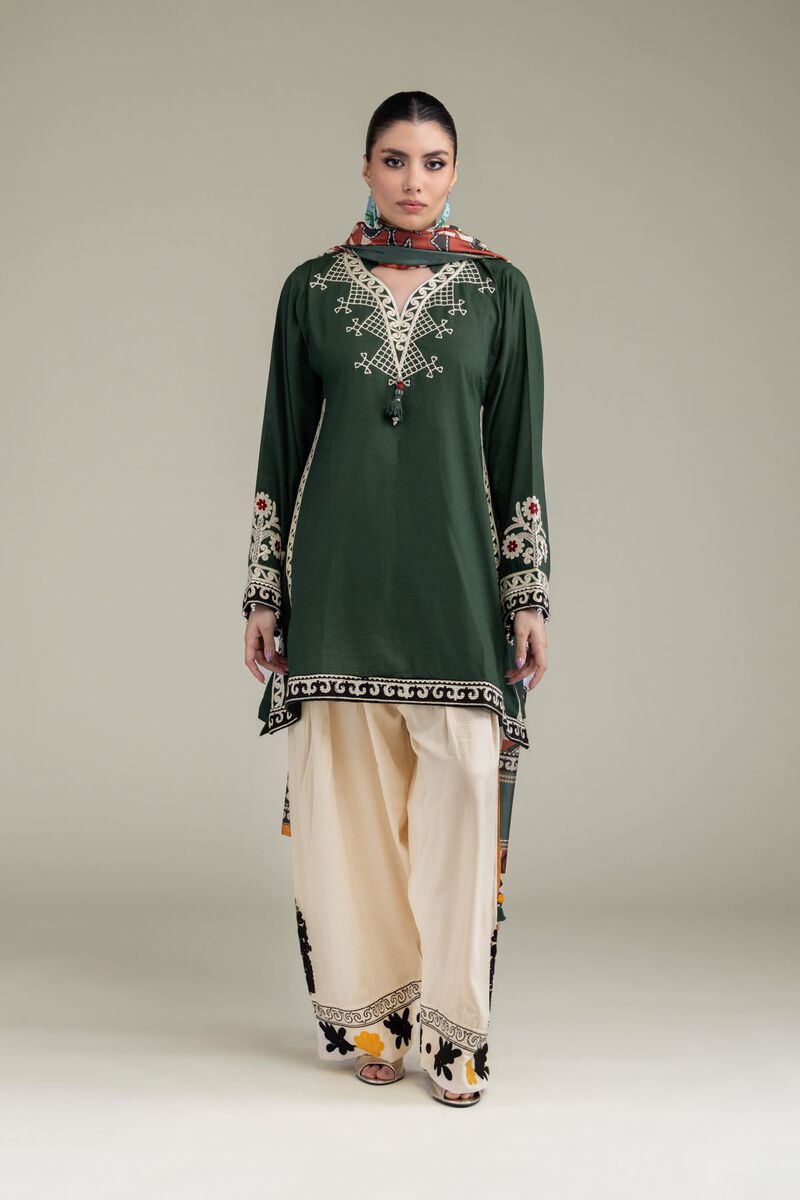 Embroidered | Raw Silk | Short Silk Kurta | USD 13.50