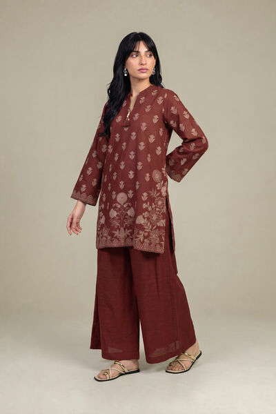 Printed | Light Khaddar | Printed Solid Pants | USD 30.00