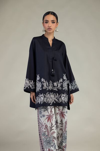 Embroidered | Cotton Dobby | Short V-Neck Kurta | USD 40.00