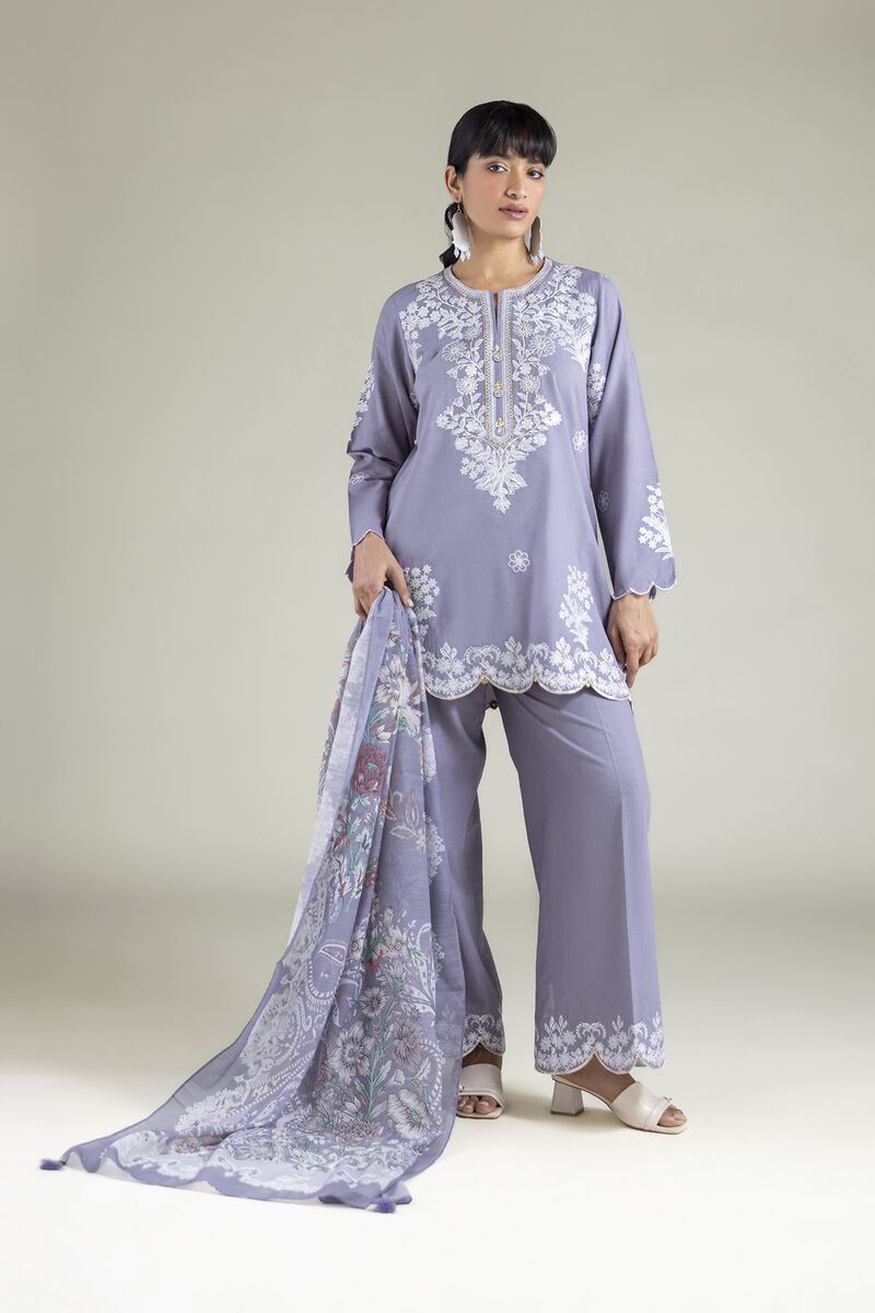 Embroidered | Cambric | Tailored Cambric 3-Piece | USD 80.00