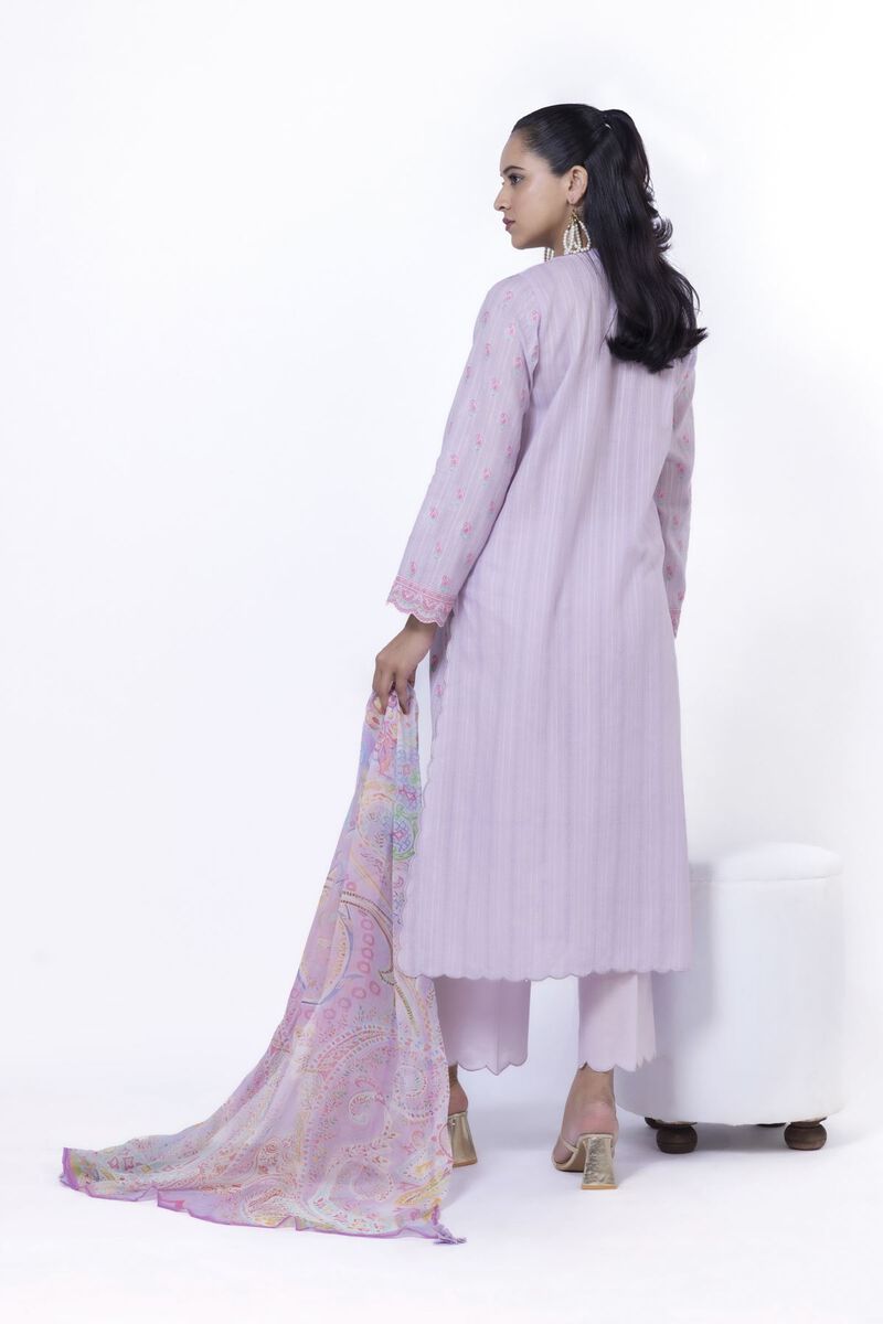 Embroidered | Textured Cotton | Tailored 3 Piece | USD 42.50