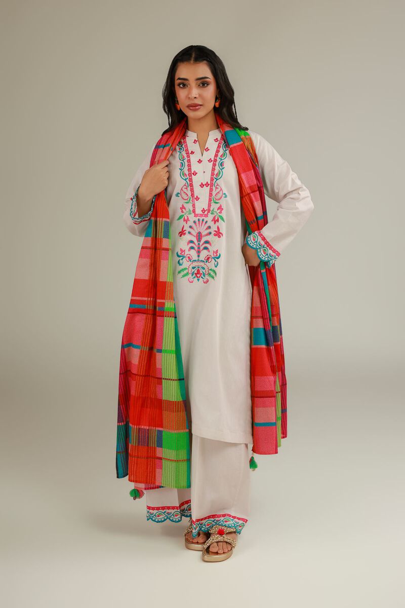 Embroidered | Cotton Net | Cotton Net Dupatta | USD 25.00