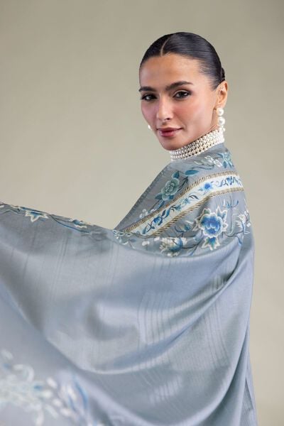 Embroidered | Polyester Silk | Floral Silk Dupatta | USD 30.00