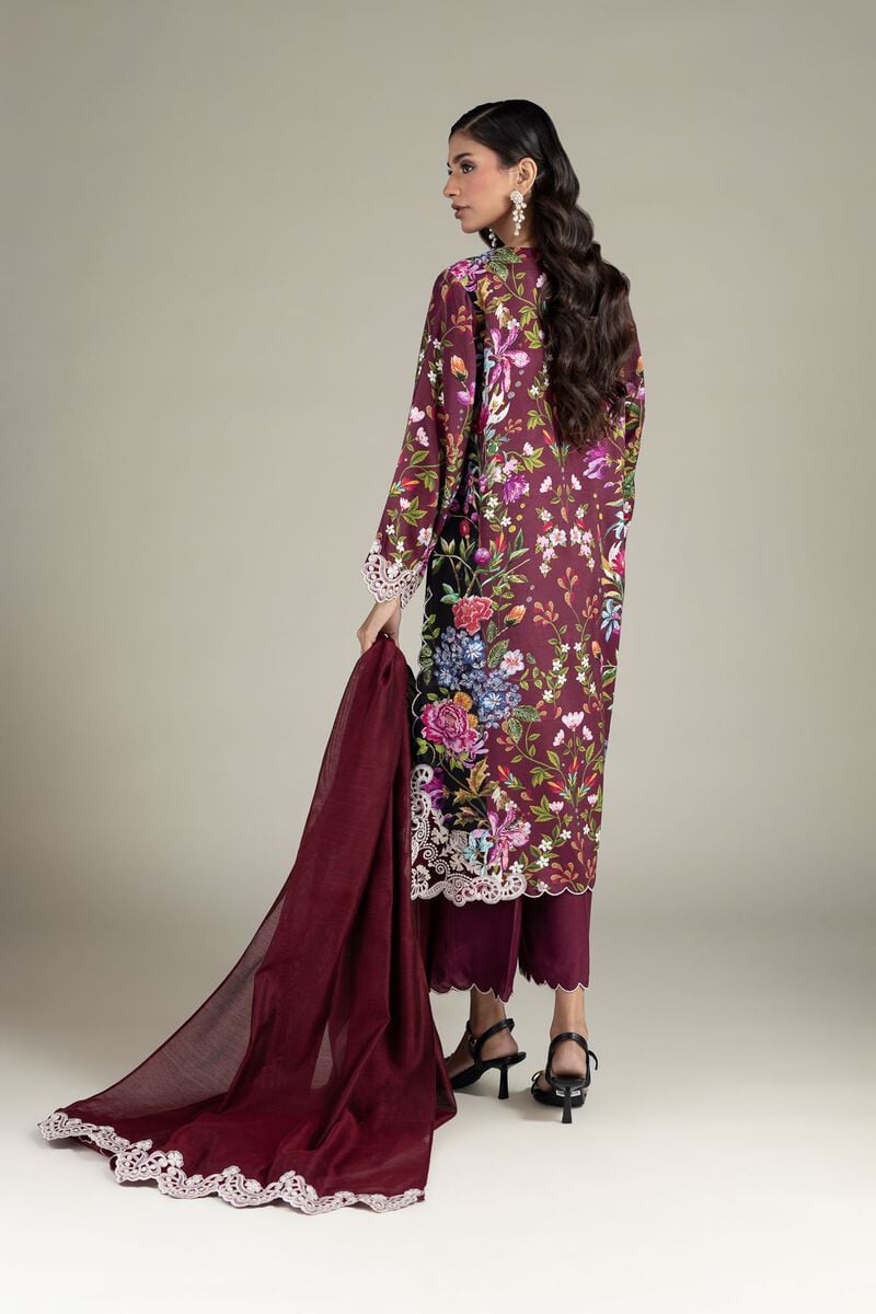 Embroidered | Raw Silk | Three-Piece Tailored Set | USD 85.00