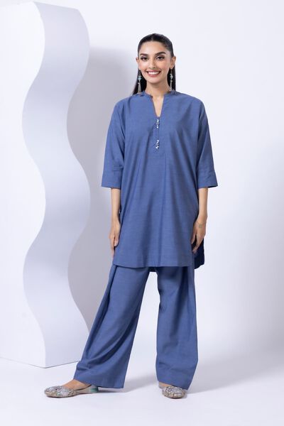 Dyed | Chambray | Kurta | USD 25.00