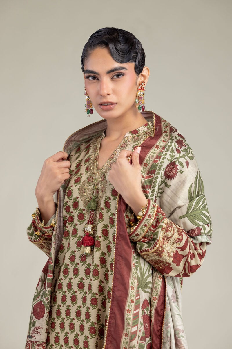 Embroidered | Polyester Silk | Floral Silk Dupatta | USD 30.00