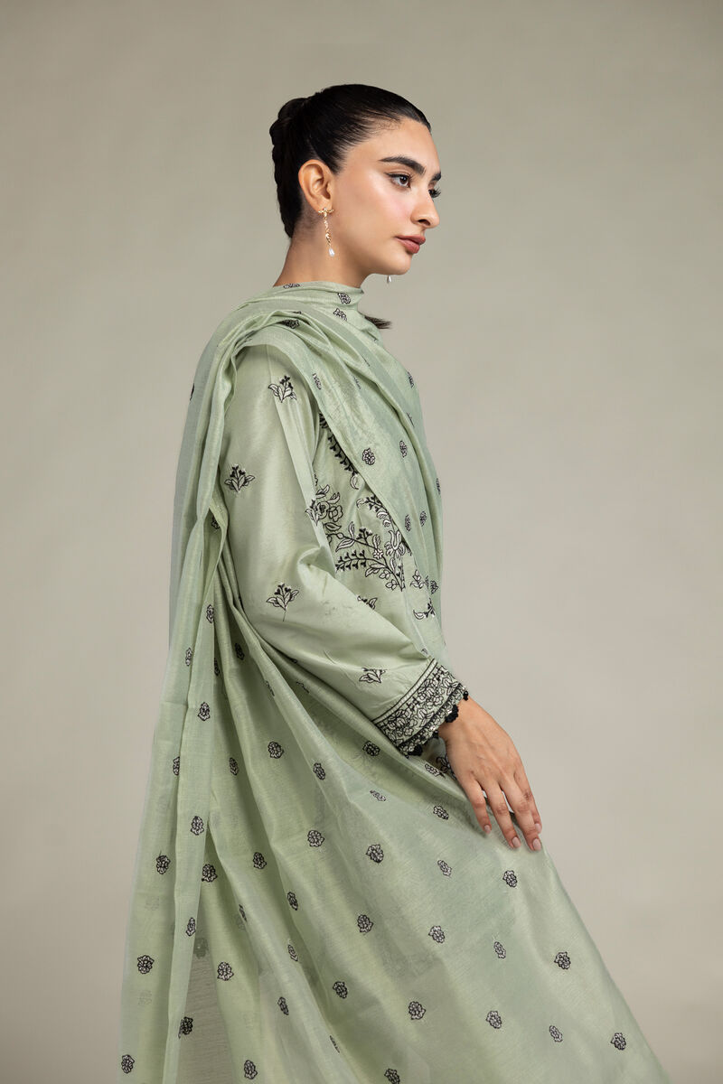 Cotton Net | Floral Cotton Dupatta | USD 35.00