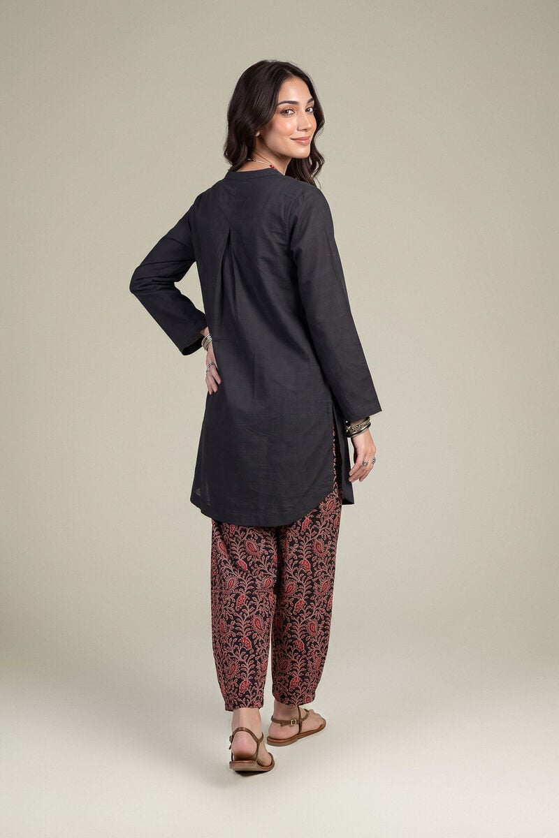 Printed | Light Khaddar | Short Black Kurta | USD 35.00
