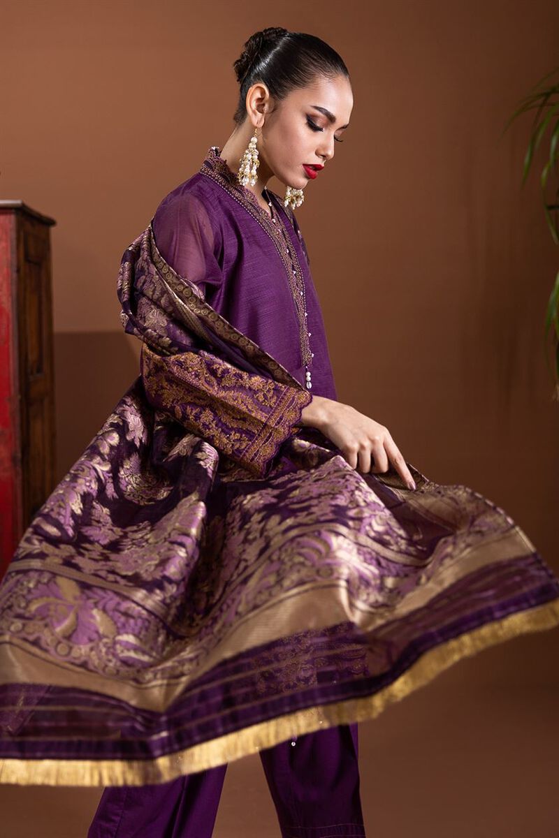 Embroidered | Polyester Organza | Fabrics 3 Piece | null
