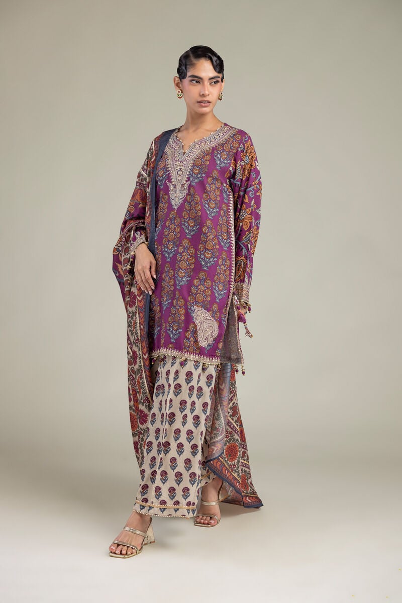 Embroidered | Polyester Silk | Silk Paisley Dupatta | USD 30.00