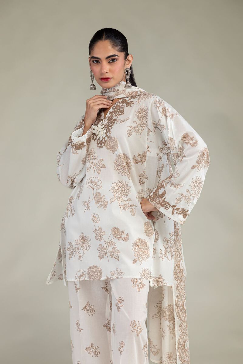 Embroidered | Lawn | Floral Lawn Dupatta | USD 25.00